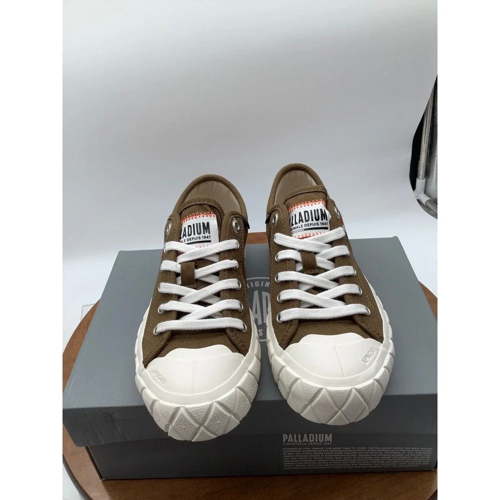 Palladium Palla Ace‎ CVS Olive Green Canvas Low Top Sneakers Womens Size 5.5 NEW
